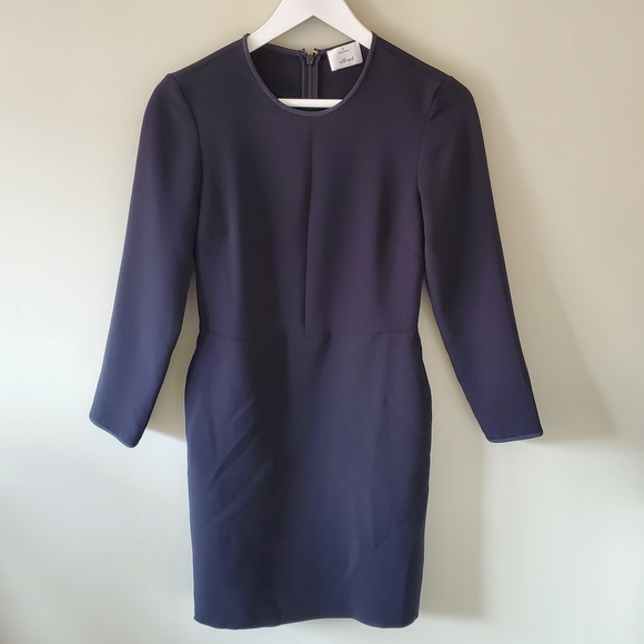 Wilfred 2 Modern Contemporary Capsule Wardrobe Japanese Crepe Sheath Dress - Picture 2 of 14